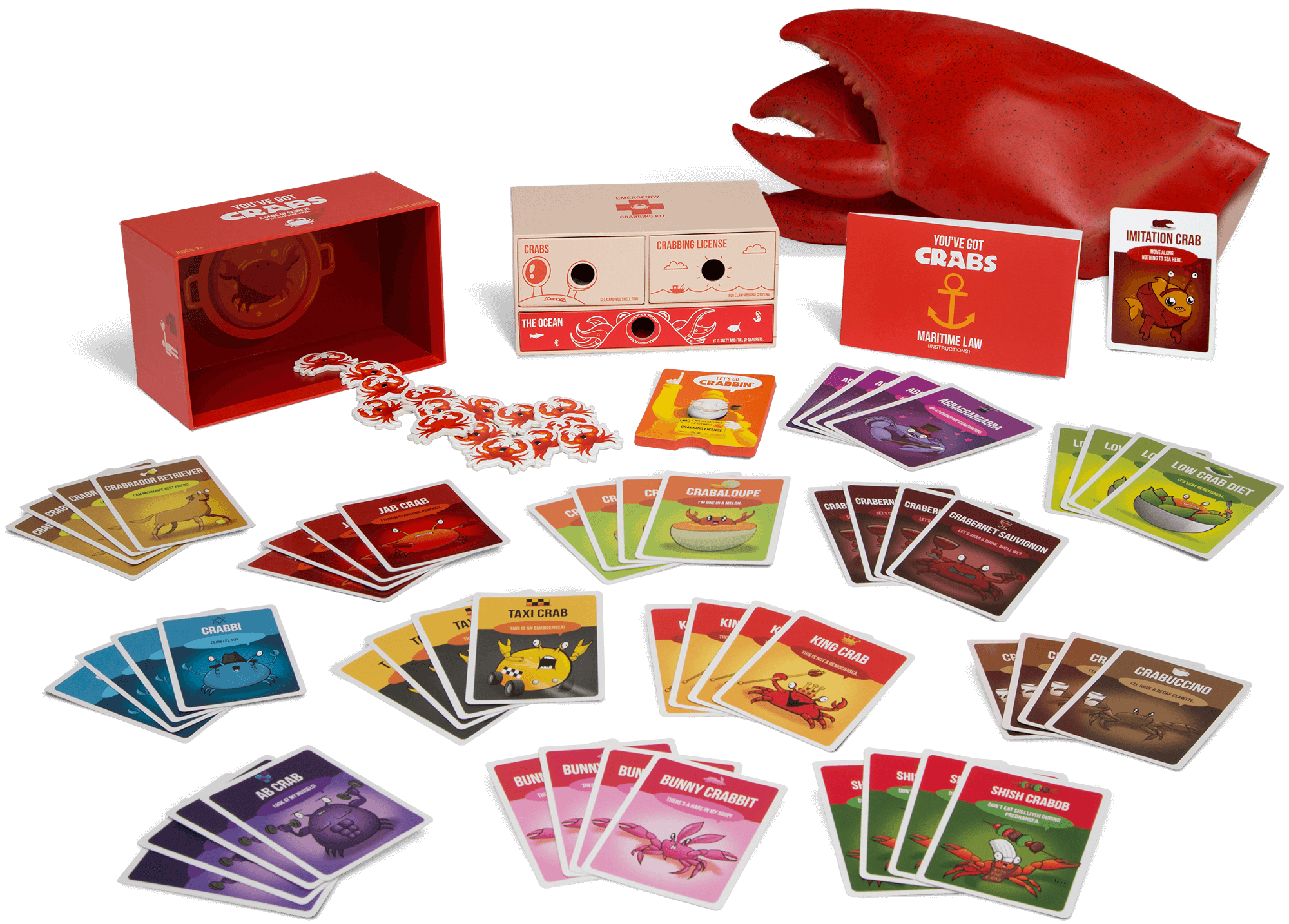 YOU'VE GOT CRABS + IMITATION CRAB EXPANSION Party Game By