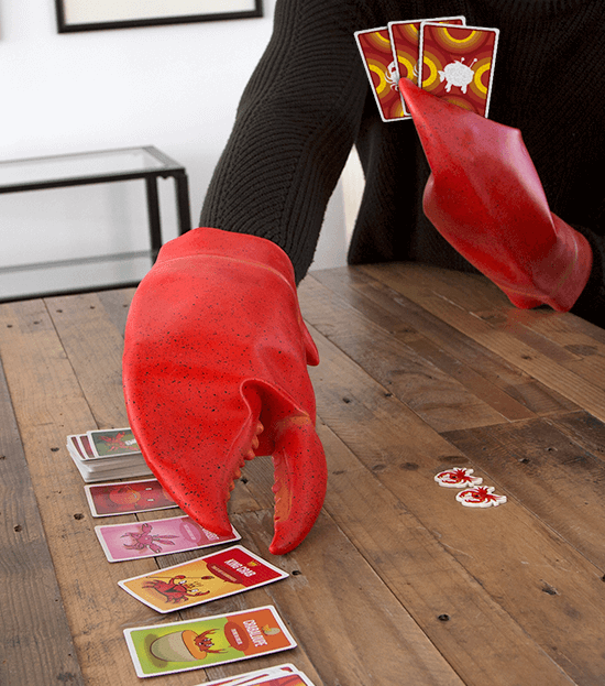 Grabbing Cards with Imitation Crab Claws